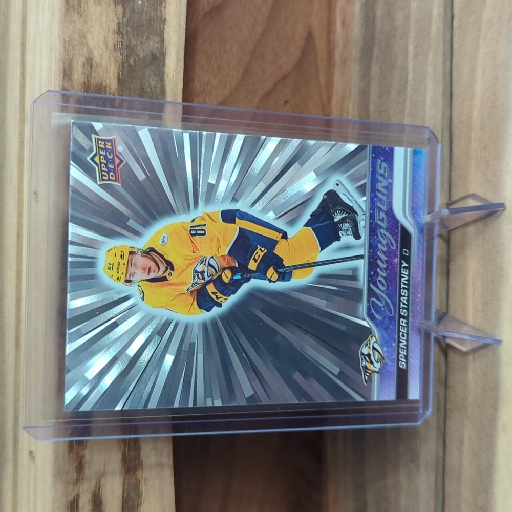 2023-24 Upper Deck Series 1 Young Guns Silver Outburst #238 Spencer Stastney